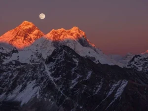 View of Sunset over the mountain