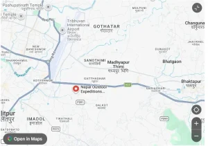 Location of Nepal Outdoor Expeditions 