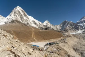 Gorakshep, the last village of settlement on Everest Base Camp Trek